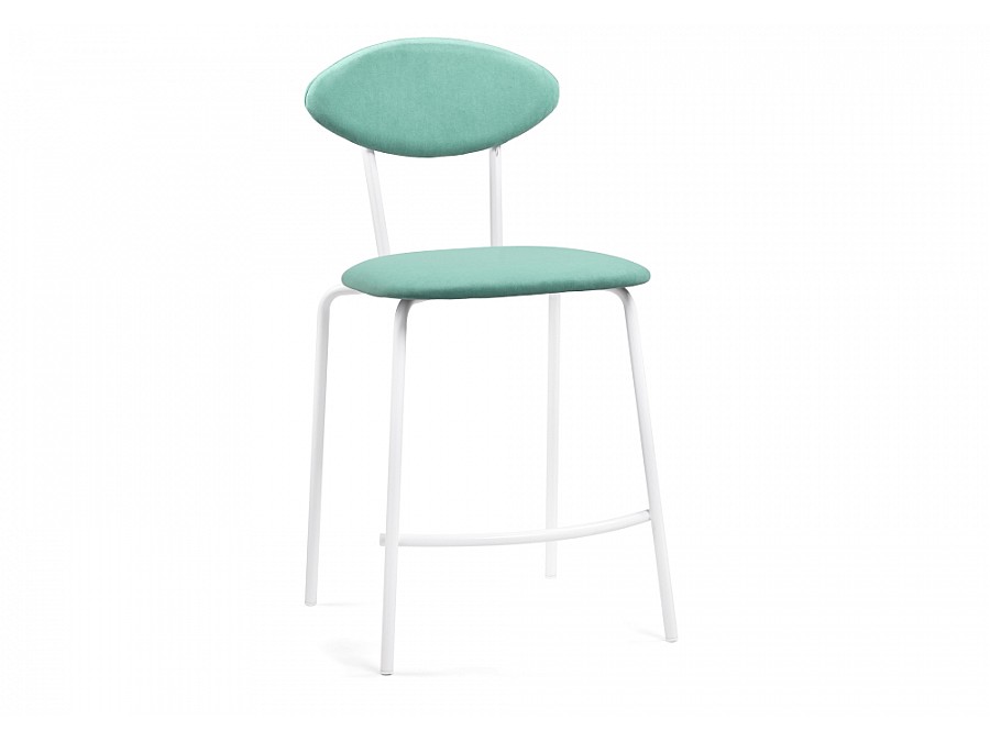 Барный стул Коумо катания аквамарин / белый матовый