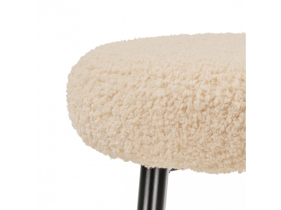 Барный стул Plato white fabric