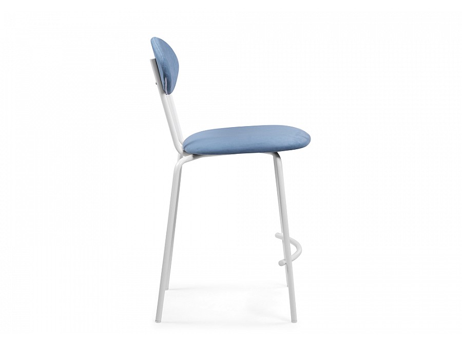 Барный стул Коумо катания дасти блю / белый матовый