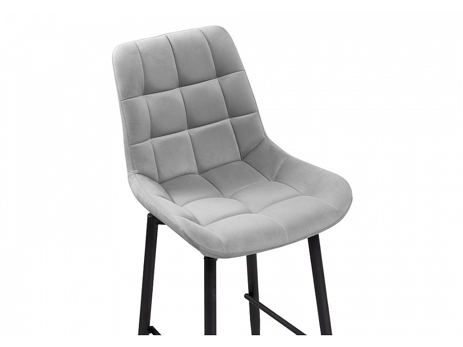 Барный стул Алст К крутящийся светло-серый / черный