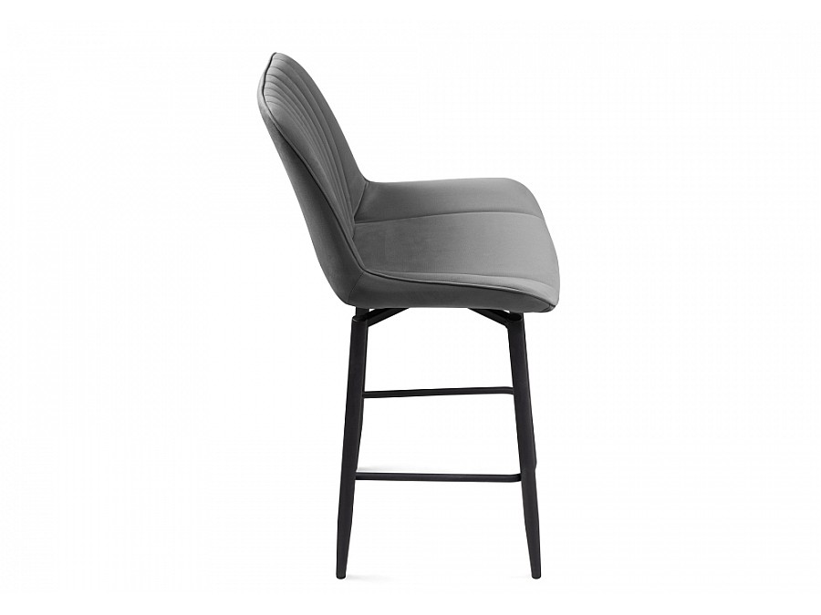 Барный стул Седа К крутящийся темно-серый / черный