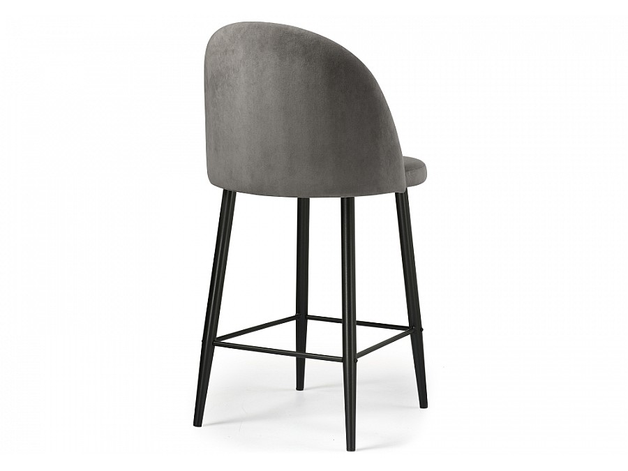 Барный стул Амизуре темно-серый / черный матовый