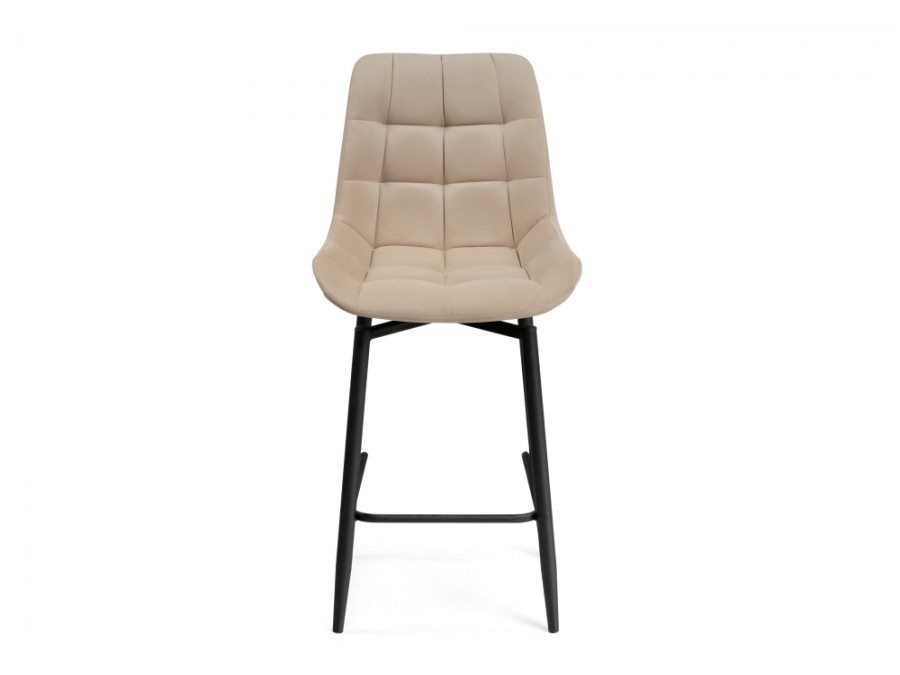 Барный стул Алст К крутящийся бежевый / черный