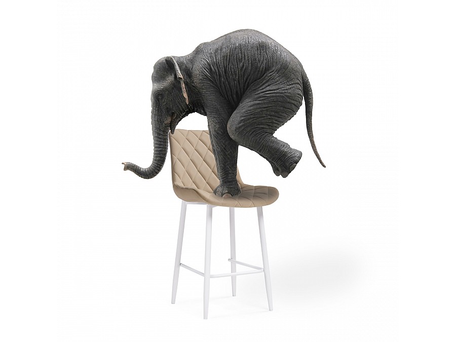 Барный стул Баодин К Б/К бежевый / белый