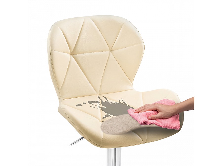 Барный стул Trio beige / chrome