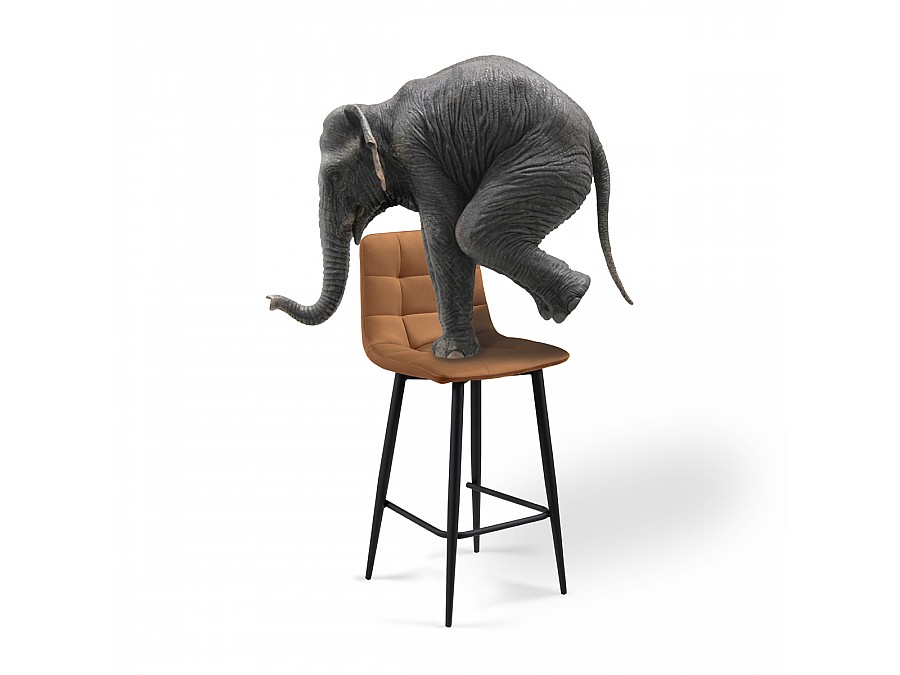 Барный стул Чилли К кирпичный / черный