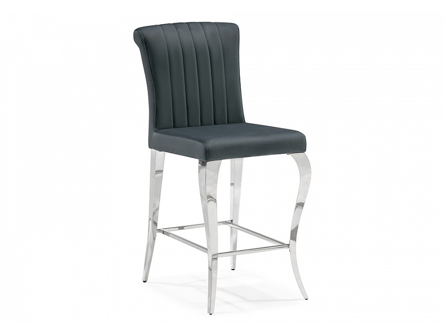 Барный стул Joan dark grey / steel