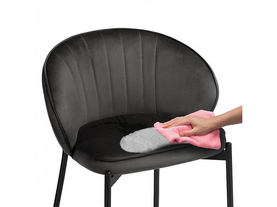 Барный стул Нейл серый / черный