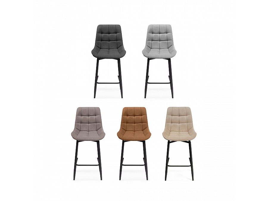 Барный стул Алст К крутящийся кирпичный / черный