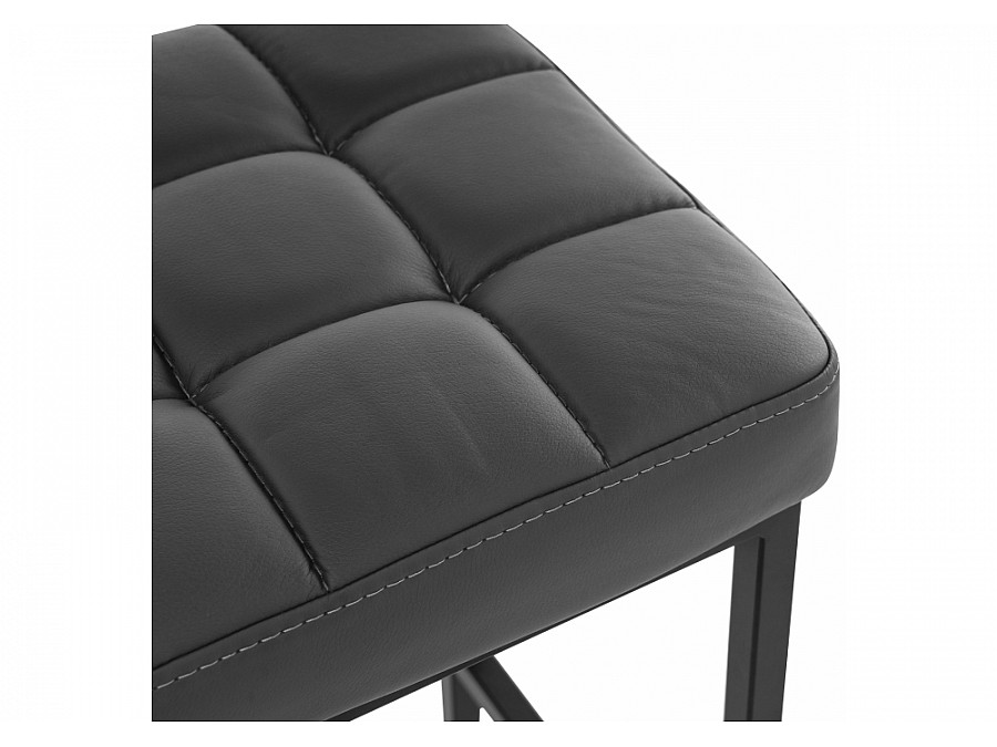 Лофт кож.зам. темно-серый / черный матовый