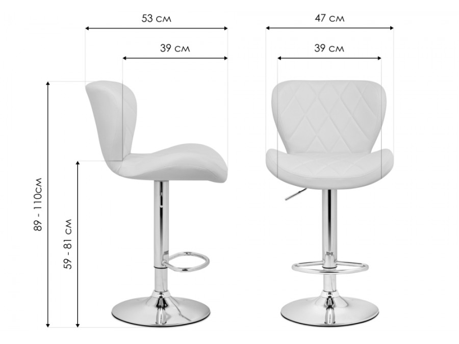 Барный стул Porch black / chrome