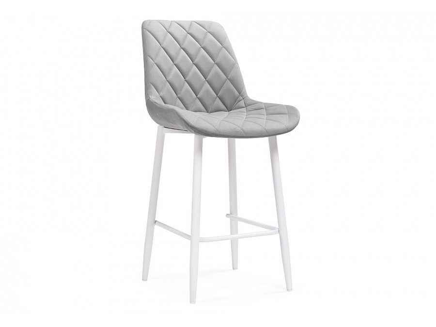 Барный стул Баодин К Б/К светло-серый / белый