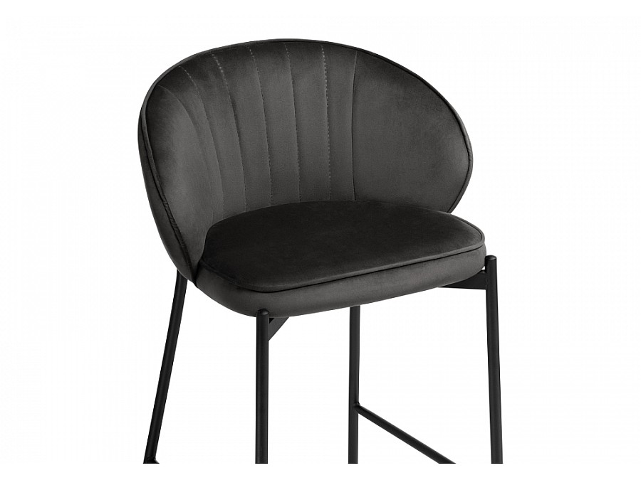 Барный стул Нейл серый / черный