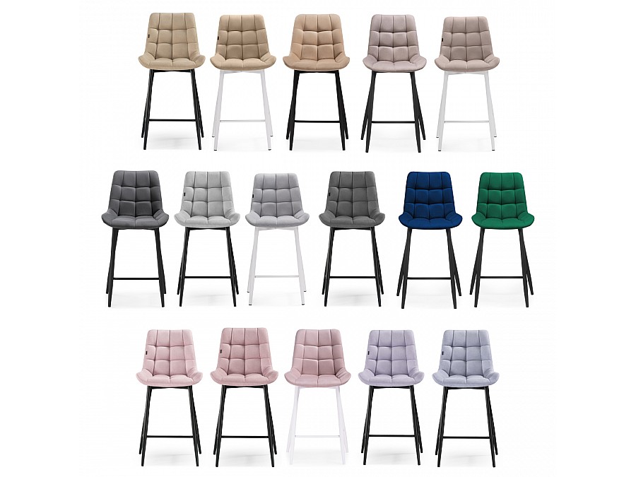 Барный стул Алст серо-лиловый / черный