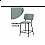 Барный стул Reparo bar olive / black