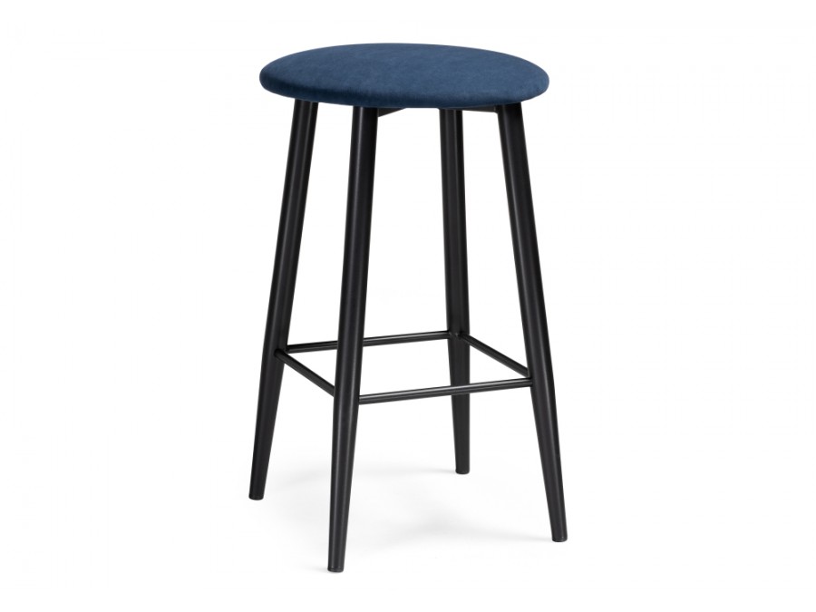 Барный стул Гангток темно-синий / черный матовый