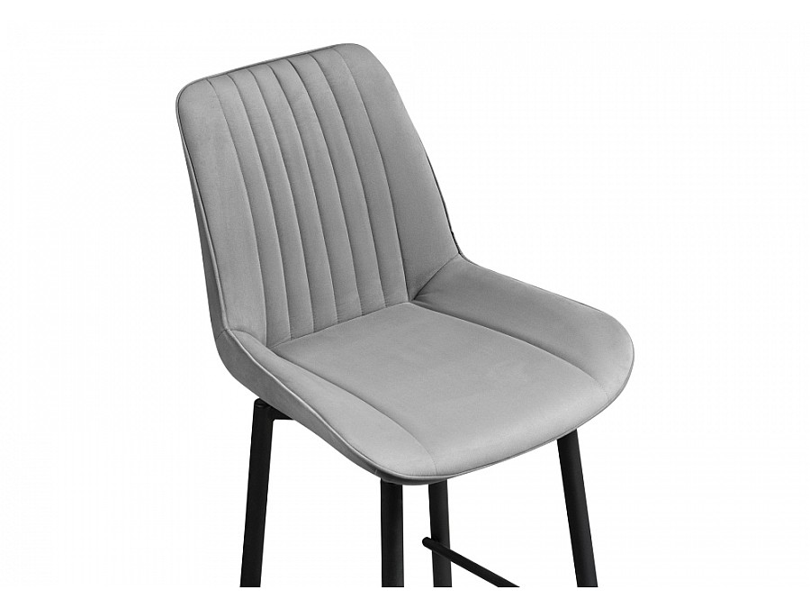 Барный стул Седа К крутящийся светло-серый / черный