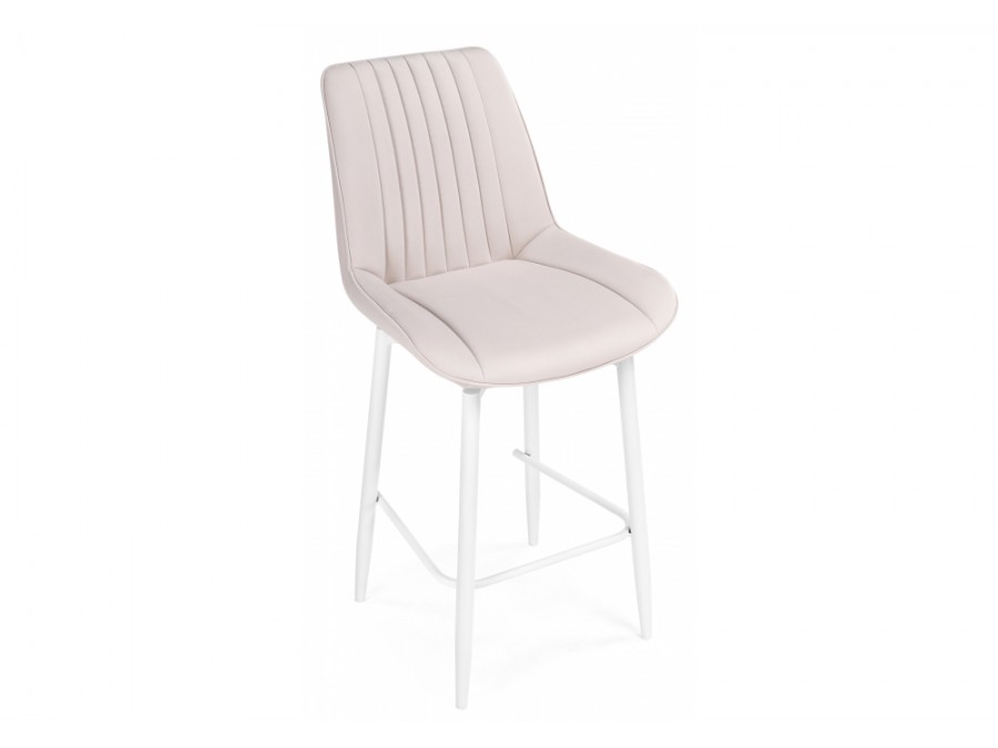 Барный стул Седа К крутящийся молочный / белый