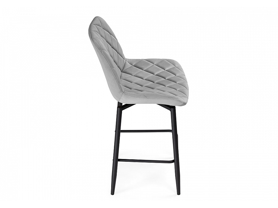 Барный стул Баодин К Б/К крутящийся светло-серый / черный