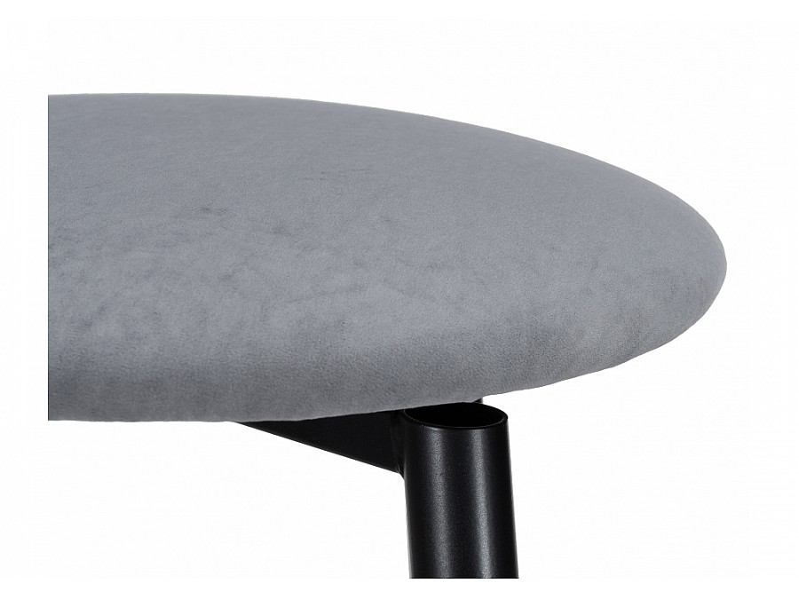 Барный стул Гангток крутящийся сильвер / черный матовый