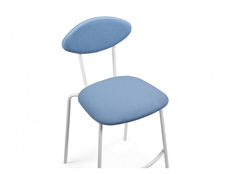 Барный стул Коумо катания дасти блю / белый матовый