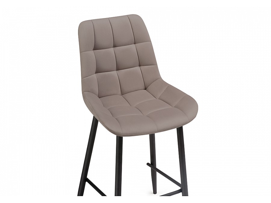 Барный стул Алст велюр латте / черный