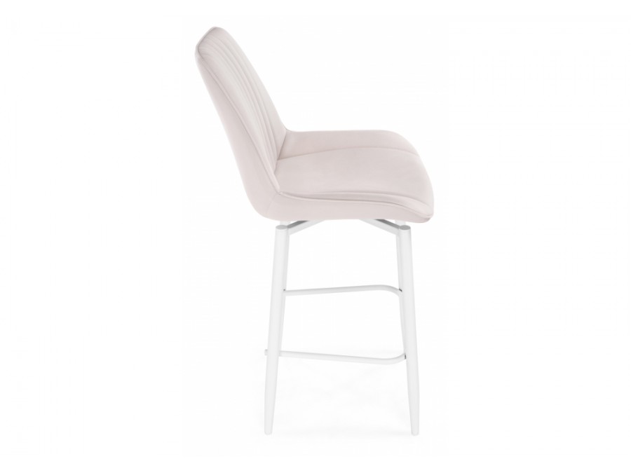Барный стул Седа К крутящийся молочный / белый