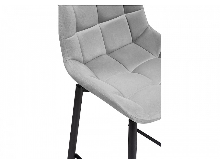 Барный стул Алст К крутящийся светло-серый / черный