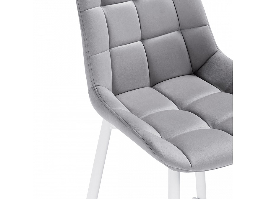 Барный стул Алст светло-серый / белый
