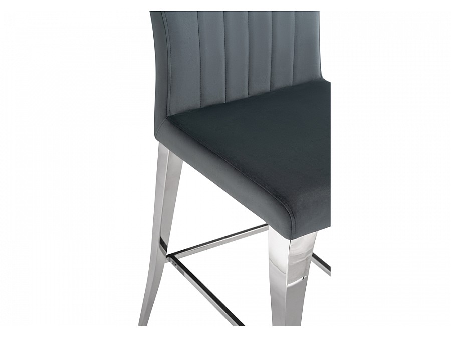Барный стул Joan dark grey / steel