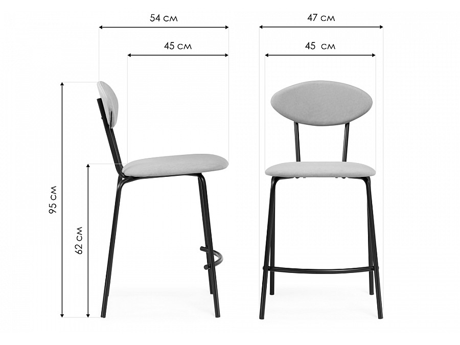 Барный стул Коумо катания аквамарин / белый матовый