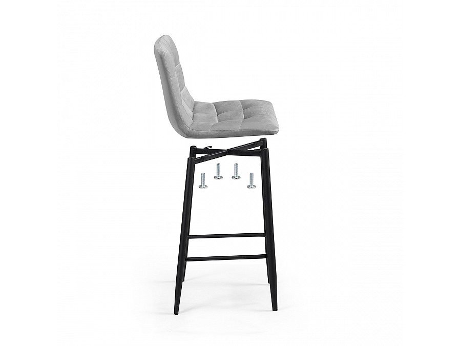 Барный стул Чилли К светло-серый / черный