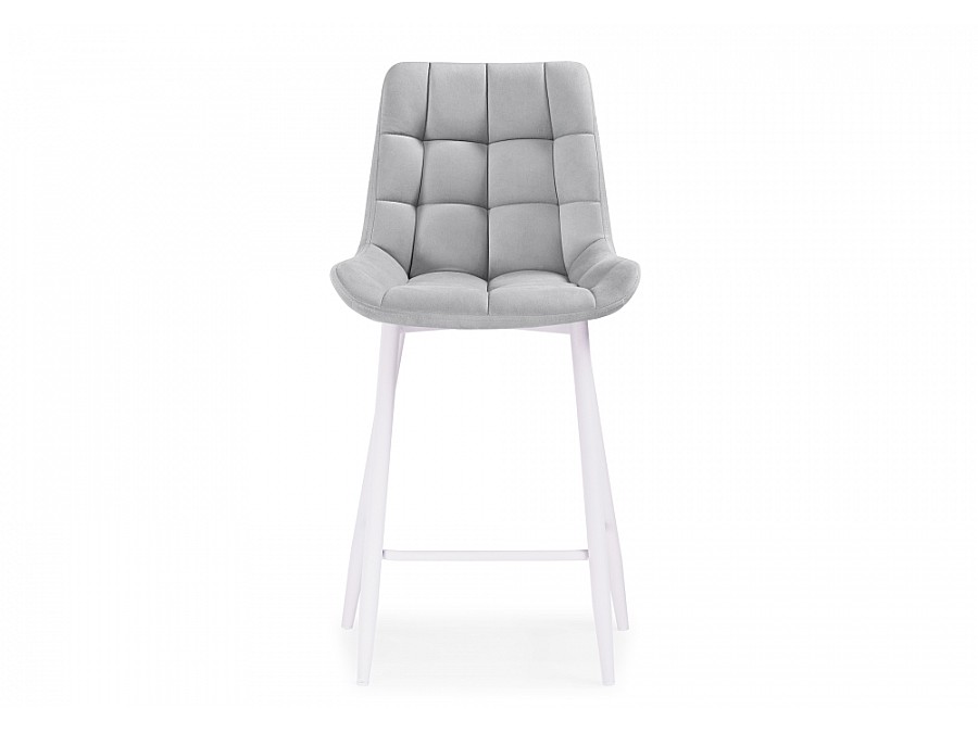 Барный стул Алст светло-серый / белый