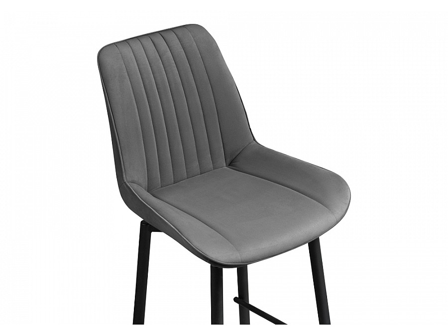 Барный стул Седа К крутящийся темно-серый / черный