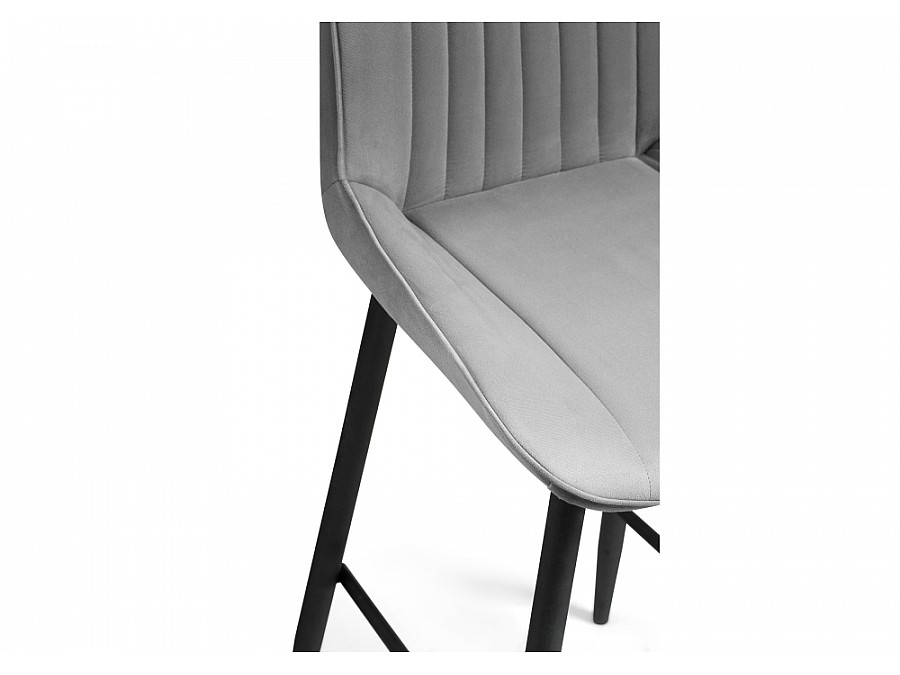 Барный стул Седа К крутящийся светло-серый / черный