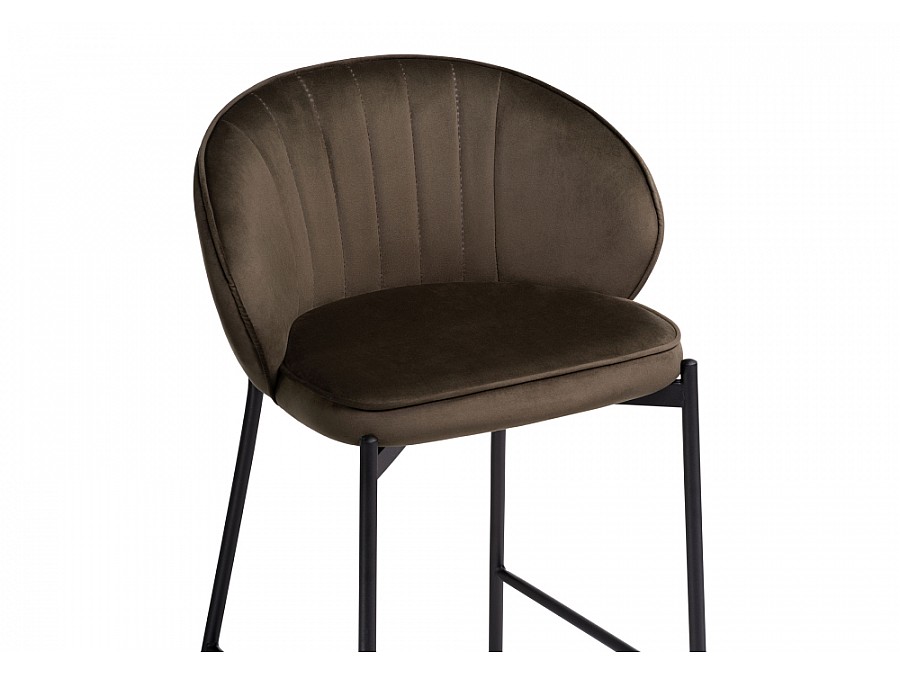 Барный стул Нейл шоколадный / черный