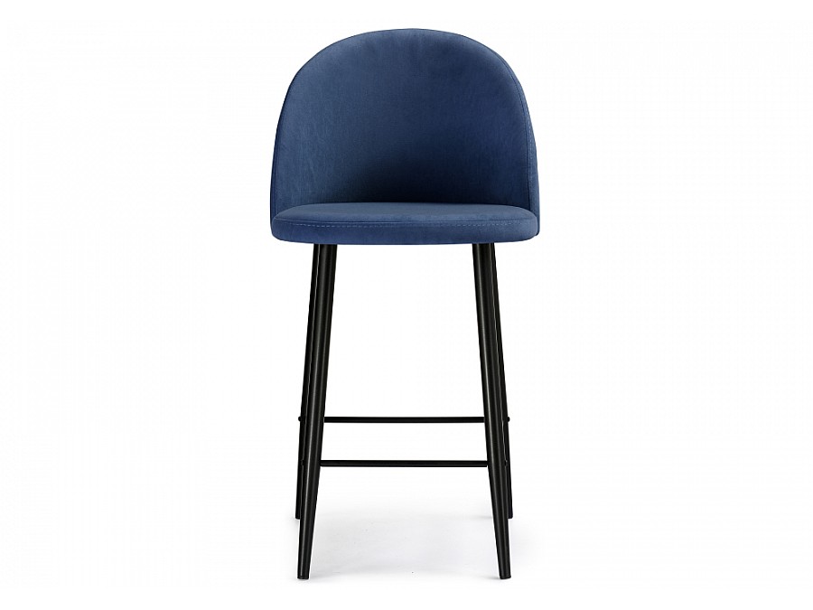 Барный стул Амизуре темно-синий / черный матовый