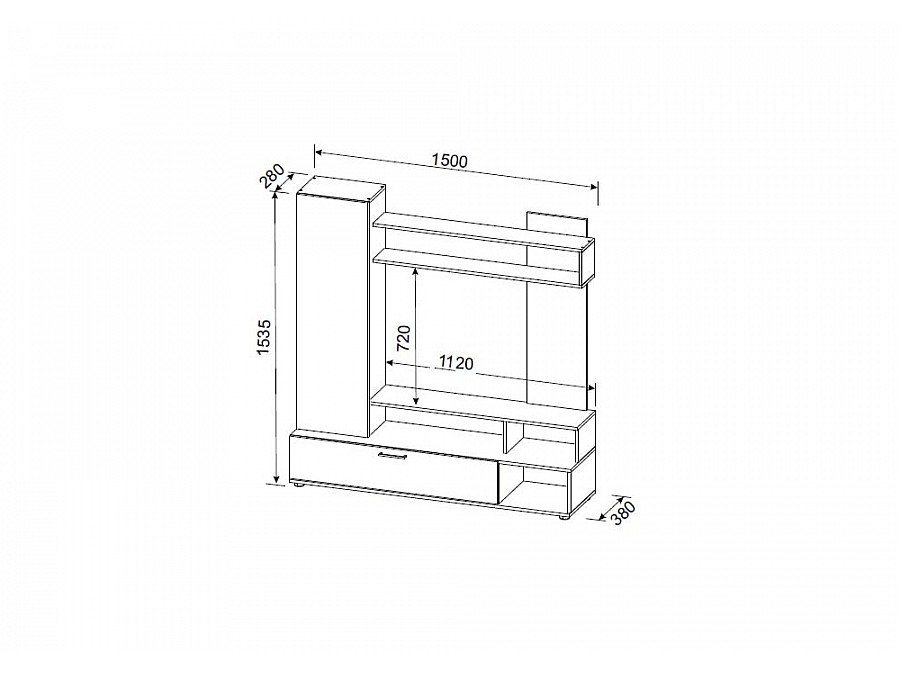 Гарнитур для гостиной Nigel белый / цемент светлый