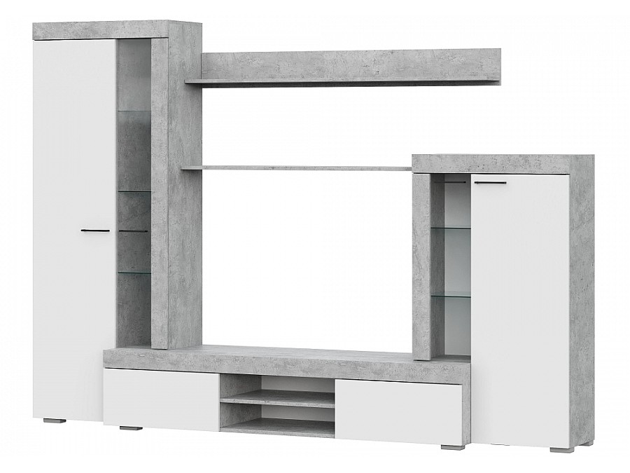 Гарнитур для гостиной Swede цемент светлый / белый