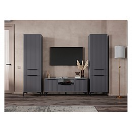 Готовая гостиная Иадама графит / графит софт комплектация 8