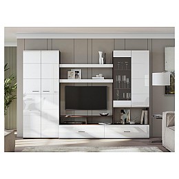 Гарнитур для гостиной Jimenez дуб венге / белый глянец