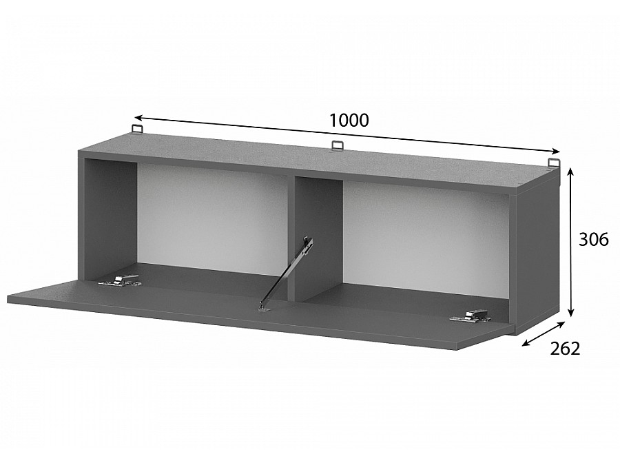 Гарнитур для гостиной Сибити графит серый комплектация 1
