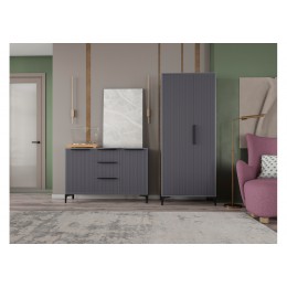 Готовая гостиная Иадама графит / графит софт комплектация 3