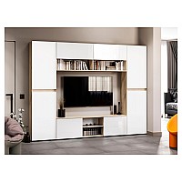 Гарнитур для гостиной Алетра дуб крафт серый / глянец белый комплектация 3