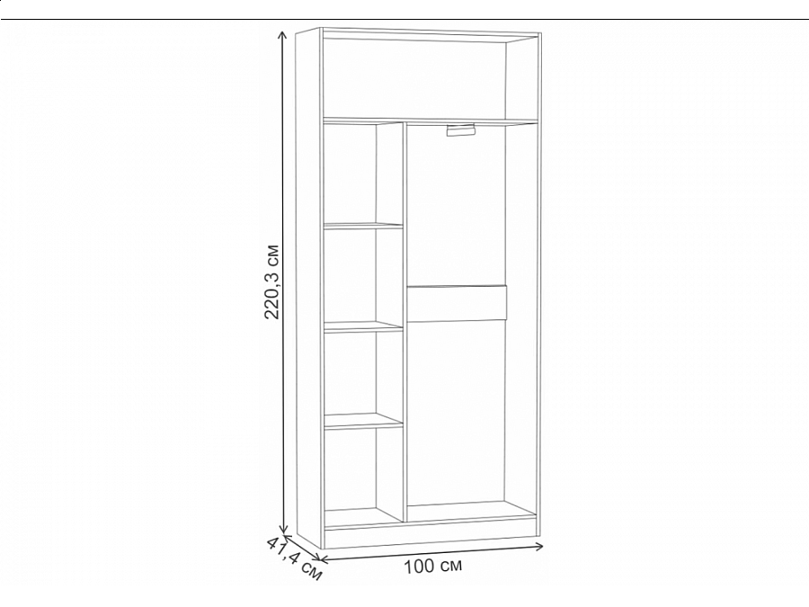 Гарнитур для гостиной Ливерпуль белый / ясень ваниль НМ-1012-100 комплектация 4