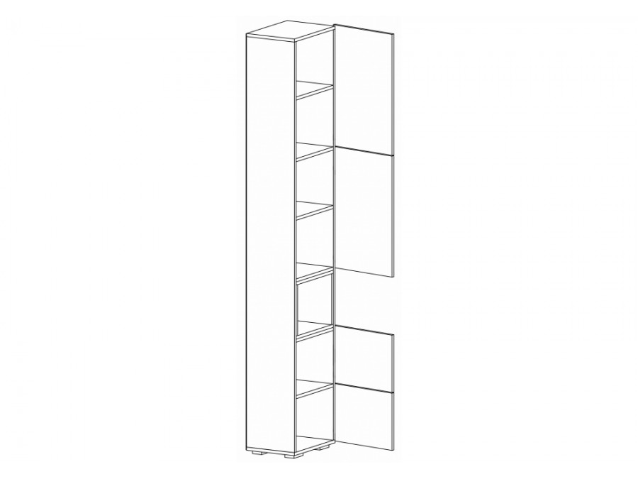 Гарнитур для гостиной Лонгфорд комплектация 1 белый / бетон светлый