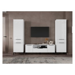 Готовая гостиная Иадама белый / белый глянец комплектация 9