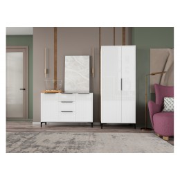 Готовая гостиная Иадама белый / белый глянец комплектация 3