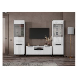 Готовая гостиная Иадама белый / белый глянец комплектация 4