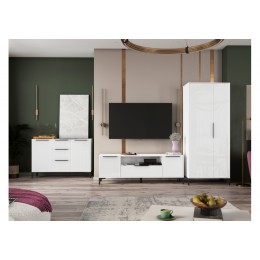 Готовая гостиная Иадама белый / белый глянец комплектация 2